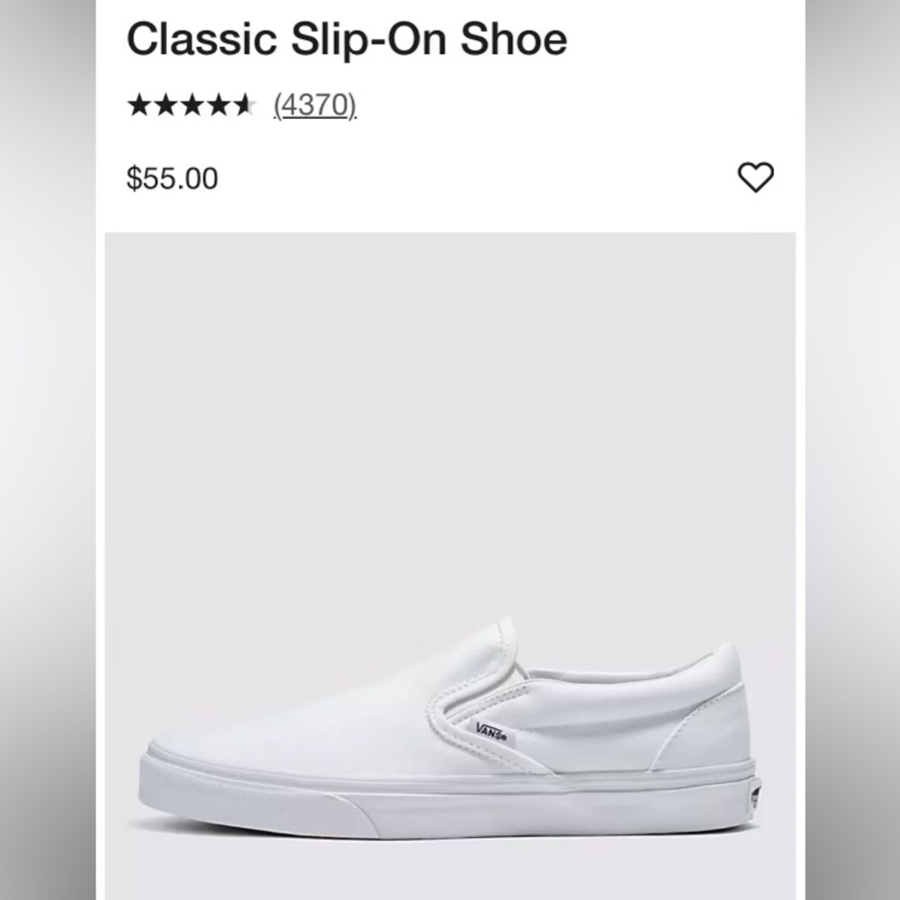 Vans Classic Slip-On in True White